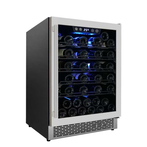 Wholesale 24 inch Built-In Wine Fridge Coolers ZS-A150 for Kitchen Wine Storage with Wire Rack and Stainless Steel Door