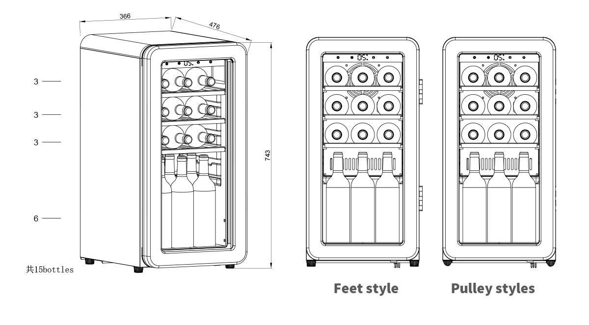 Customized wine fridge