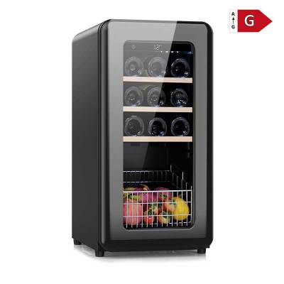 45L Wine Cooler Single Zone Retro Black Ideal Use for Ice Bars - Custom Refrigerator for Business