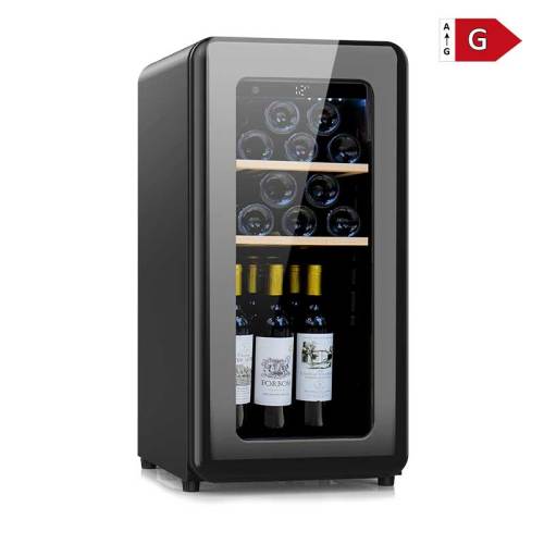 Single Zone Wine Cellar with 15-Bottle 45 Capacity and Multiple Color Options: Vintage Round Design