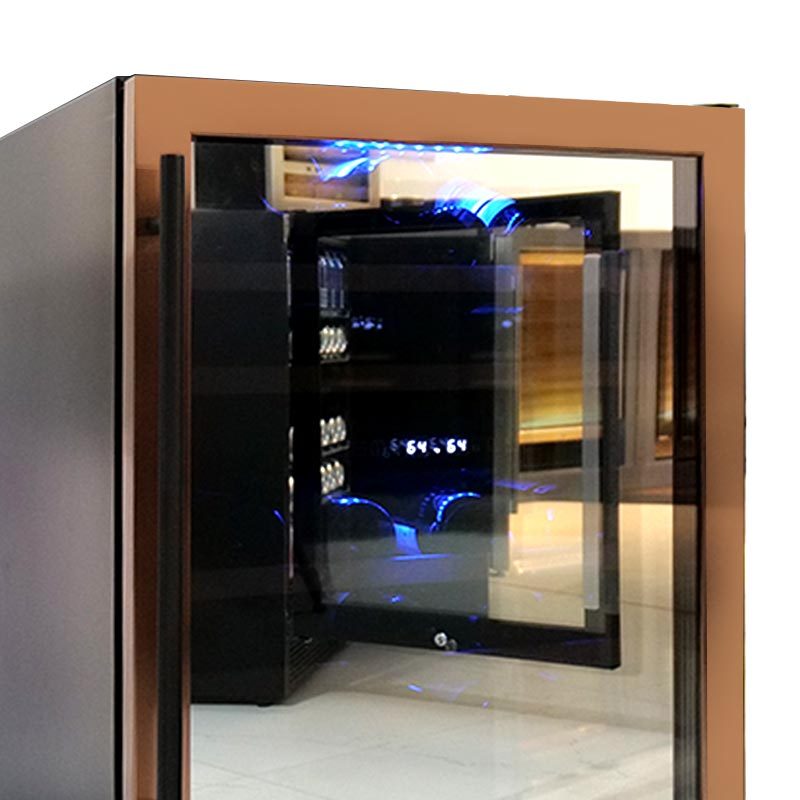 Mirror Glass Door Wine Cooler
