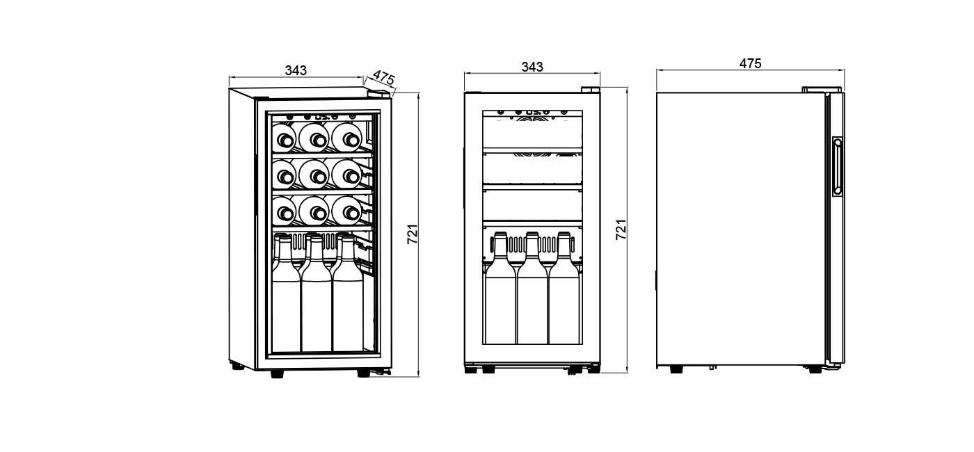 free standing beverage cooler