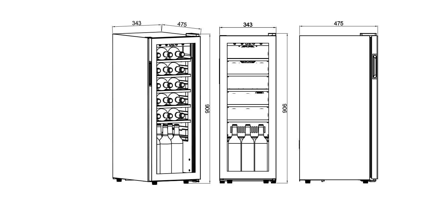 free standing beverage cooler