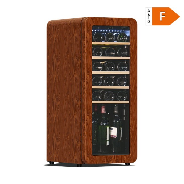 Wine Fridge Manufacturer Custom Standalone Single Zone New 60L Vintage Wine Cooler with ABS Pattern