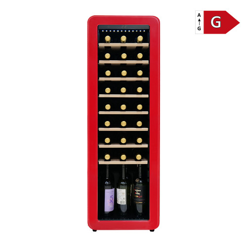 Wholesale 90L 30 Bottles Single Zone Vintage Red Wine Fridge Cooler for Home or Bar Fan Cooling