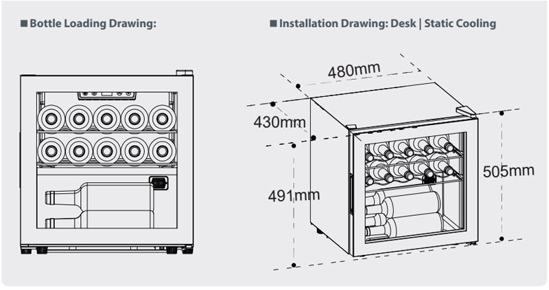 Wine Refrigerator B2B size