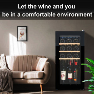 Single Zone Wine Cellar with 18 Bottle 45 Capacity and Multiple Color Options: Vintage Round Design
