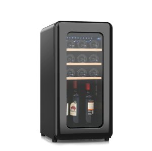 45L Wine Cooler Single Zone Retro Black Ideal Use for Ice Bars - Custom Refrigerator for Business