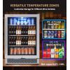 Josoo Single Zone Outdoor Wine Cooler And Bar Beer Fridge Under Counter Refrigerators For Store Ale With Glass Rack And Glass Door