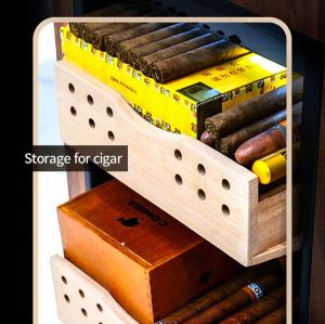 OEM Luxury Humidor Cabinet Cigar Thermoelectric Wood Humidor Wine Cooler For Electric Cigars
