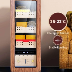 OEM Luxus Humidor Schrank Zigarren Thermoelektrischer Holz Humidor Weinkühler für elektrische Zigarren