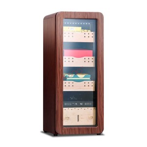 OEM Luxo Umidificador Gabinete Charuto Termoelétrico Madeira Umidificador Vinho Refrigerador Para Charutos Elétricos
