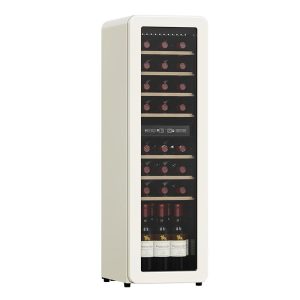 Atacado Dual Zone 30 Garrafa 86L Freestanding Vintage Wine Cooler com 7 madeira de faia para uso doméstico