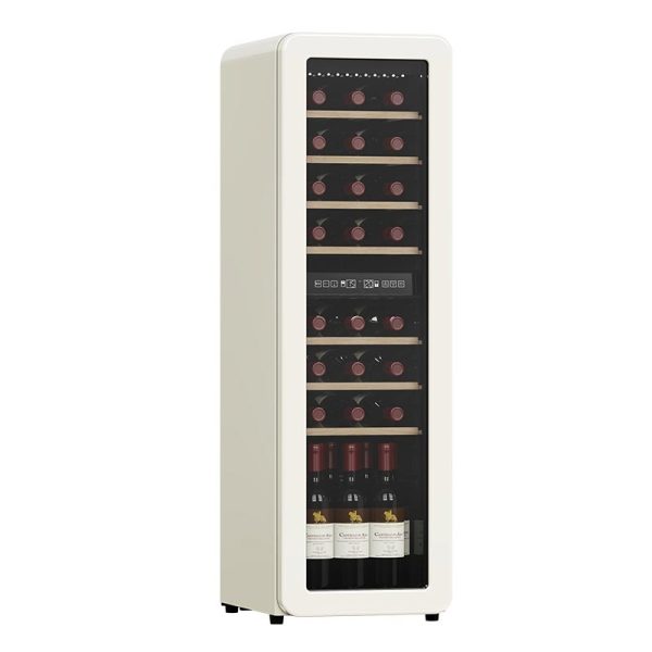 Wholesale Dual Zone 30 Bottle 86L Freestanding Vintage Wine Cooler with 7Beech Wood for Homeuse