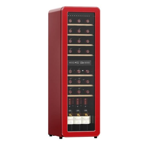 Wholesale Dual Zone 30 Bottle 86L Freestanding Vintage Wine Cooler with 7Beech Wood for Homeuse