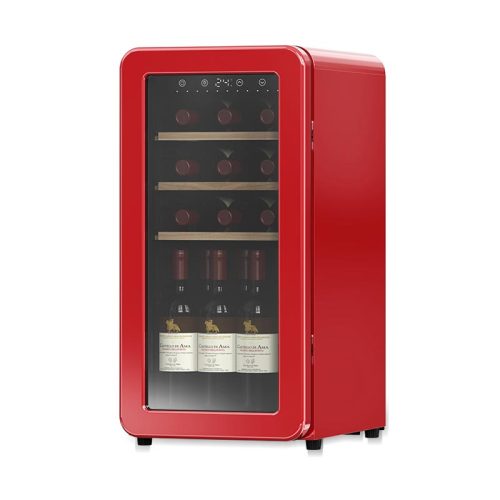 Commercial Mini Fridge Red ABS Retro Design with Fruit Basket for Ice Bars,Discounted bulk purchase