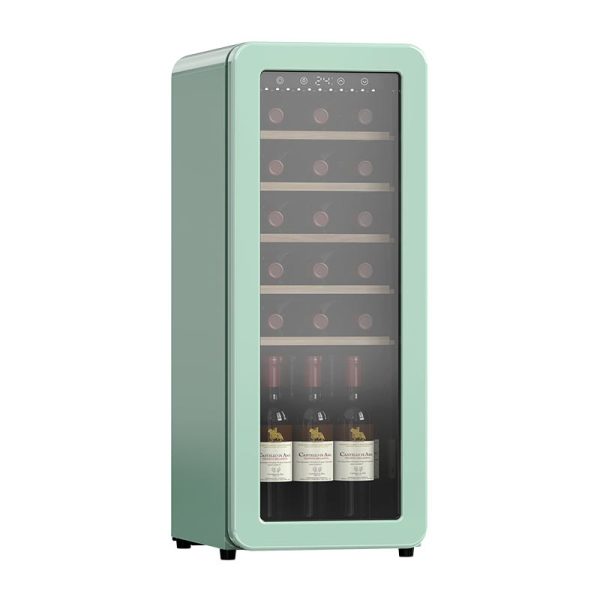 Wholesale Low Noise 37dB Small Wine Cooler 60L Greener Retro Compressor Wine Refrigerator