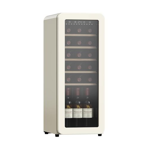 24 Bottles upright showcase Apricot Retro Wine Cellar Supplier for Champagne Storage