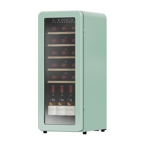 Wholesale Low Noise 37dB Small Wine Cooler 60L Greener Retro Compressor Wine Refrigerator