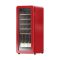 Customized 24 Bottle Freestanding Red Retro Wine Cooler with Beech Shelf and Universal Wheel F-class