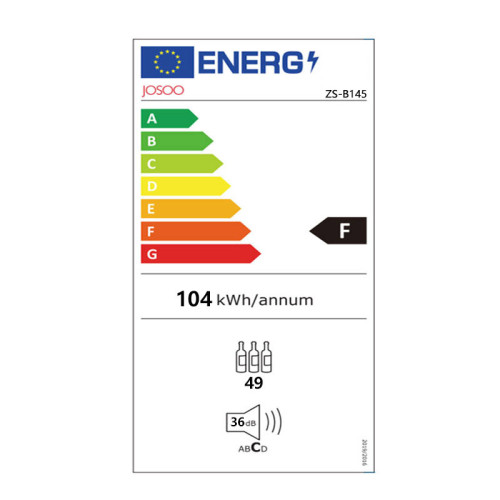 Supplier 49 Bottles Built-In Wine Refrigerator Dual Zone ZS-B145 F classs 36Db