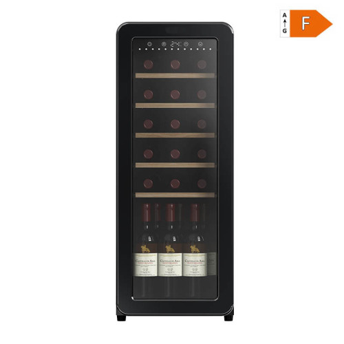 JOSOO Customize Free Standing Compressor 24 Bottles Wine Storage Black Retro Wine Cooler