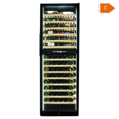 Wholesale White LED Dual Glass Wine Fridge And Beverage Center ZS-B459 for Wine Storage with Beech Wooden Rack