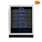 Josoo Wine Cooler 24 Inch Wide 53 Bottle Built-In Single Zone Wine Cooler ZS-A145 with Reversible SS Door LED Light