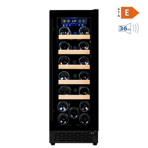 Undercounter E class Wine Cooler 20 Bottle 60L Capacity and 36dB Operation for Quiet and Convenient Storage