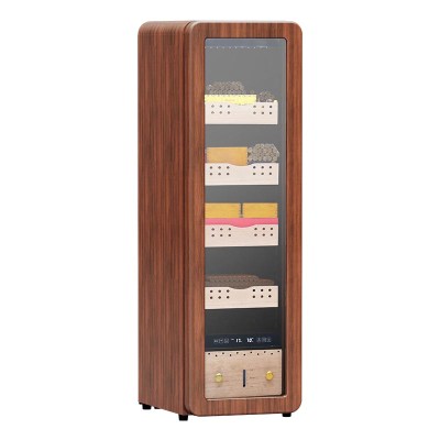 Gabinete humidificador de puros retro al por mayor con colores similares a la madera ZS-A78X para almacenamiento de puros