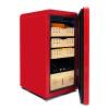 OEM Freestanding Retro Red Cigar Humidor ZS-A48X for Cigar Storage with Cedar Wood Rack Plastic Door