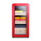 OEM Freestanding Retro Red Cigar Humidor ZS-A48X for Cigar Storage with Cedar Wood Rack Plastic Door