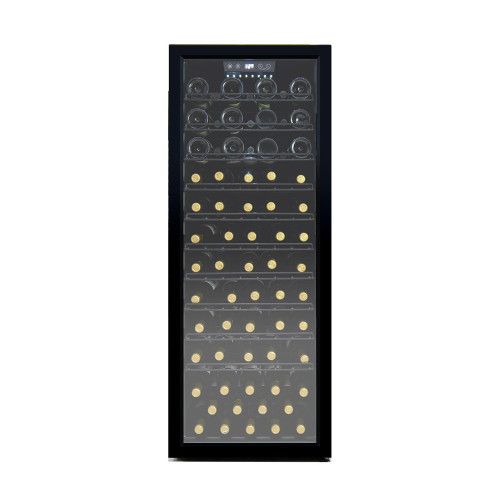 OEM 84 Bottles Free Standing Wine Cooler Refrigerator ZS-A200 For Wine Storage With Wire Shelf And Plastic Frame Door