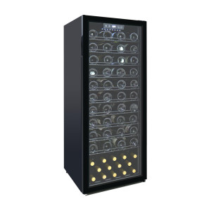 OEM 84 Bottles Free Standing Wine Cooler Refrigerator ZS-A200 For Wine Storage With Wire Shelf And Plastic Frame Door