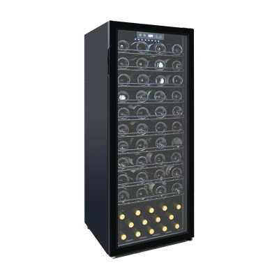 OEM 84 Bottles Free Standing Wine Cooler Refrigerator ZS-A200 For Wine Storage With Wire Shelf And Plastic Frame Door