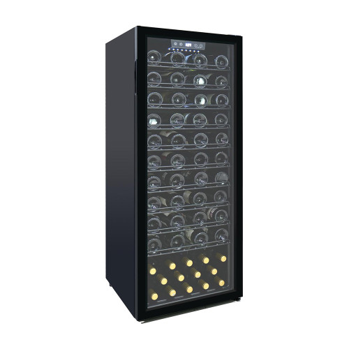 OEM 84 Bottles Free Standing Wine Cooler Refrigerator ZS-A200 For Wine Storage With Wire Shelf And Plastic Frame Door