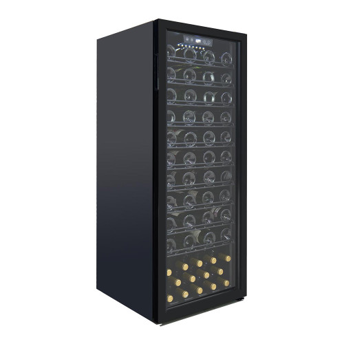 OEM 84 Bottles Free Standing Wine Cooler Refrigerator ZS-A200 For Wine Storage With Wire Shelf And Plastic Frame Door