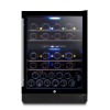 Wine Cooler Factory 820mm Height Black Dual Zone Wine Fridge for Storage Bordeaux with 4 Wire Rack ZS-B145