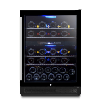 Wine Cooler Factory 820mm Height Black Dual Zone Wine Fridge for Storage Bordeaux with 4 Wire Rack ZS-B145