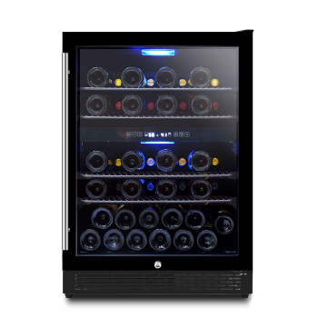 Wine Cooler Factory 820mm Height Black Dual Zone Wine Fridge for Storage Bordeaux with 4 Wire Rack ZS-B145