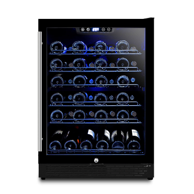 Factory Price Single Zone Built-In Home Wine Cooler Fridge ZS-A145 with Wire Rack and Full Glass Door