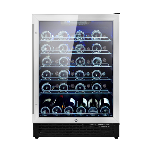 Wholesale Single Zone Under Counter Wine Beer Fridge ZS-A150 for Wine Bar Storage with Wire Rack and SS Door