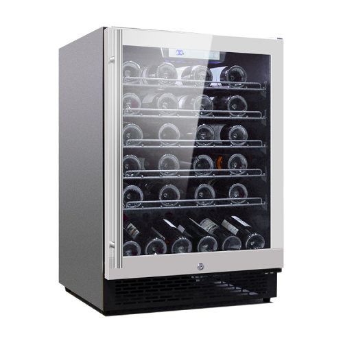 Wholesale Single Zone Under Counter Wine Beer Fridge ZS-A150 for Wine Bar Storage with Wire Rack and SS Door