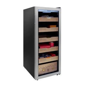 Herstellerspezifischer 1500-Zigarren-Einzelzigarren-Humidor ZS-A200X für die Zigarrenaufbewahrung mit Zedernholzgestell, nahtloser SS-Tür