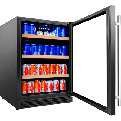 Josoo Customize Built-in Installation Beer Cooler ZS-A145P for Beer Storage Refrigerator with Glass Rack and SS Door