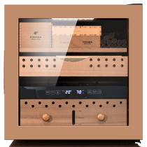 Wholesale Manufacturers Cigar Humidor cooler with humidity control ZS-A40X for Cigars Stock Up Rose Golden Seamless SS Door