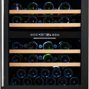 Wine Cooler Factory 820mm Height Black Dual Zone Wine Fridge for Storage Bordeaux with 4 Wire Rack ZS-B145