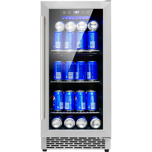Smart Beverage Cooler Brand OEM Outdoor Storage Beer Drink Cooler with Chrome Shelf and SS Door