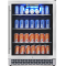 Wholesale 148 Cans Single Zone Built-In Beverage Cooler Machines ZS-A150Y Storage fridge for Beverage with Glass Rack and SS Door