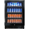 Josoo Single Zone Outdoor Wine Cooler And Bar Beer Fridge Under Counter Refrigerators For Store Ale With Glass Rack And Glass Door